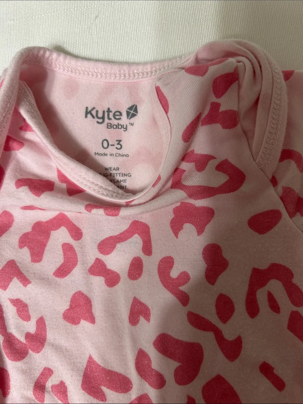 Kyte BABY animal print onsie. 0-3 mo